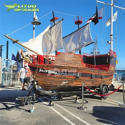 Modèle de navire pirate grandeur nature en fibre de verre